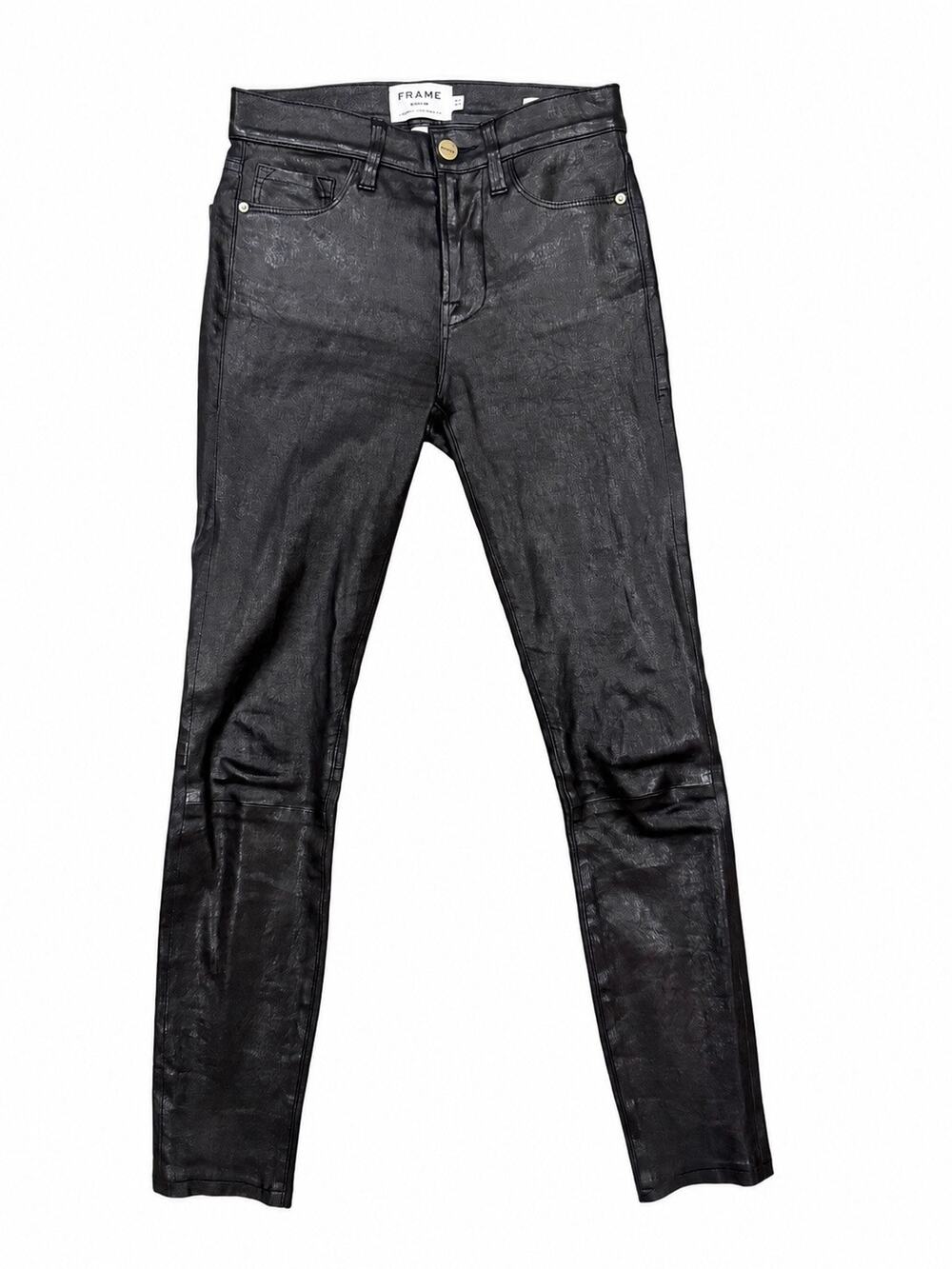 FRAME Le Skinny lambskin leather pants